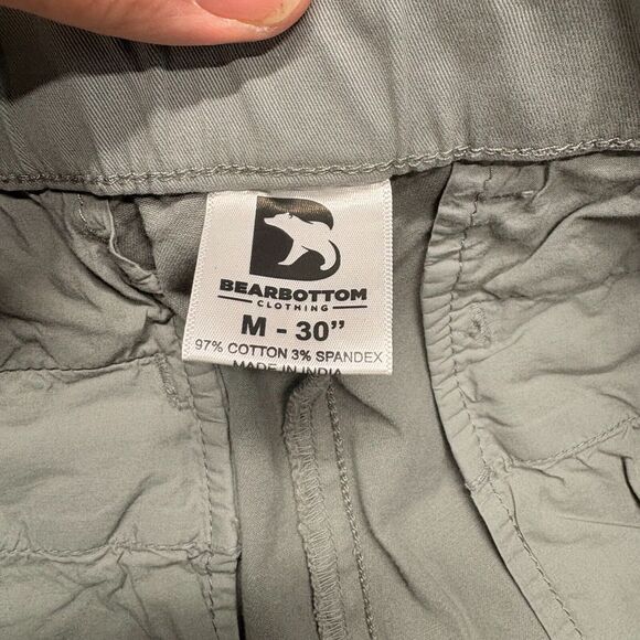 Bearbottom Pants Men's M Gray Chino Elastic Waist Modern Fit - Picture 3 of 7